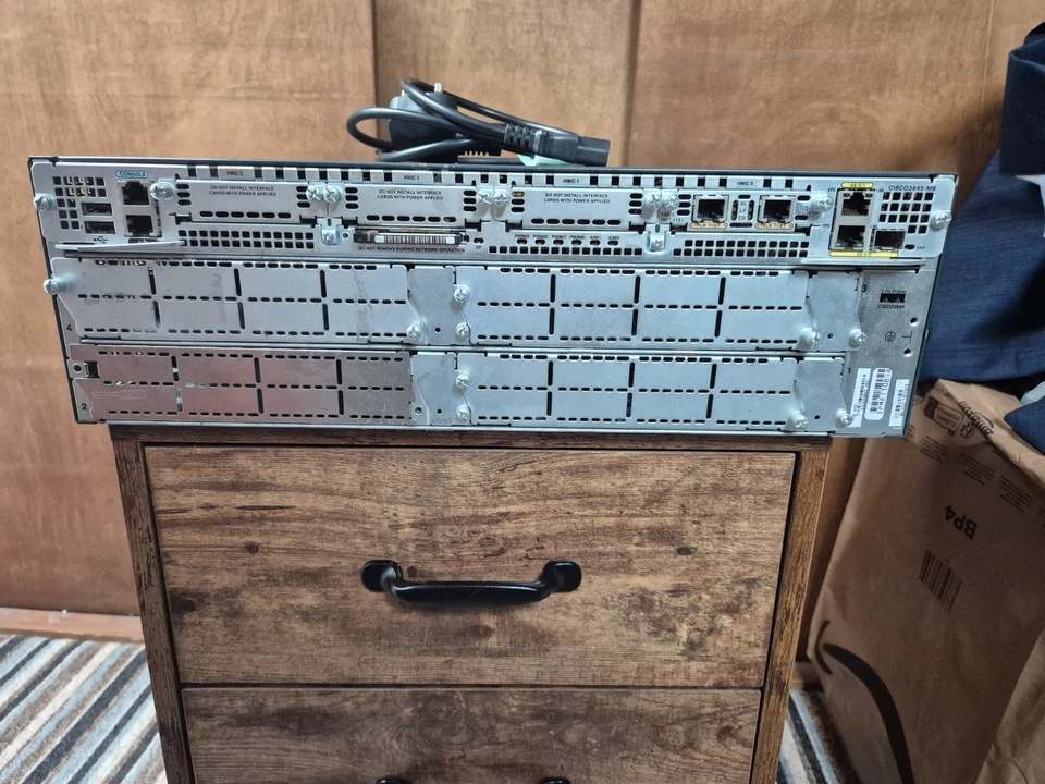 Cisco 3845 Integrated Services Router – Dual PVDM2-64, VWIC2-2MFT, Tested - Image 3 of 4