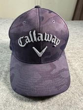 Callaway Hat Cap Snap Back Mens One Size Blue Camo Golf Adjustable Flexfit