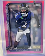 2025 Topps Chrome - Nate Wiggins - Pink Refractor /250 - RAVENS