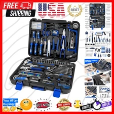 259-Piece Tool Kit, General Household Hand Tool Set with Plastic Storage Tool...