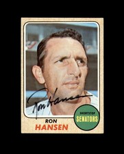 Ron Hansen Signed 1968 Topps Washington Senators Autograph