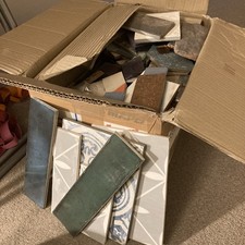 Over 20kg Broken Tiles Mixed Colours And Sizes, Ideal For Projects