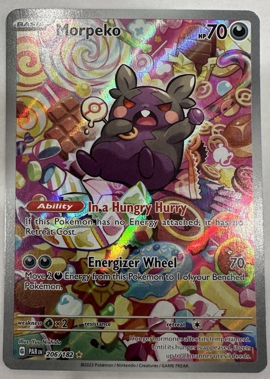 Morpeko 206/182 - Paradox Rift Illustration Rare Pokemon TCG NM