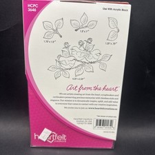 Heartfelt Creations Fluffy Birdies cling stamps hcps-3646 new Bird leaves