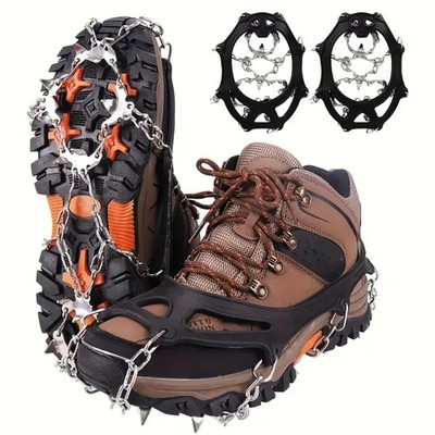 Shoe Ice Claws, Traction Shoe Nails, Ice And Snow Grip Straps With 19 Stainless 