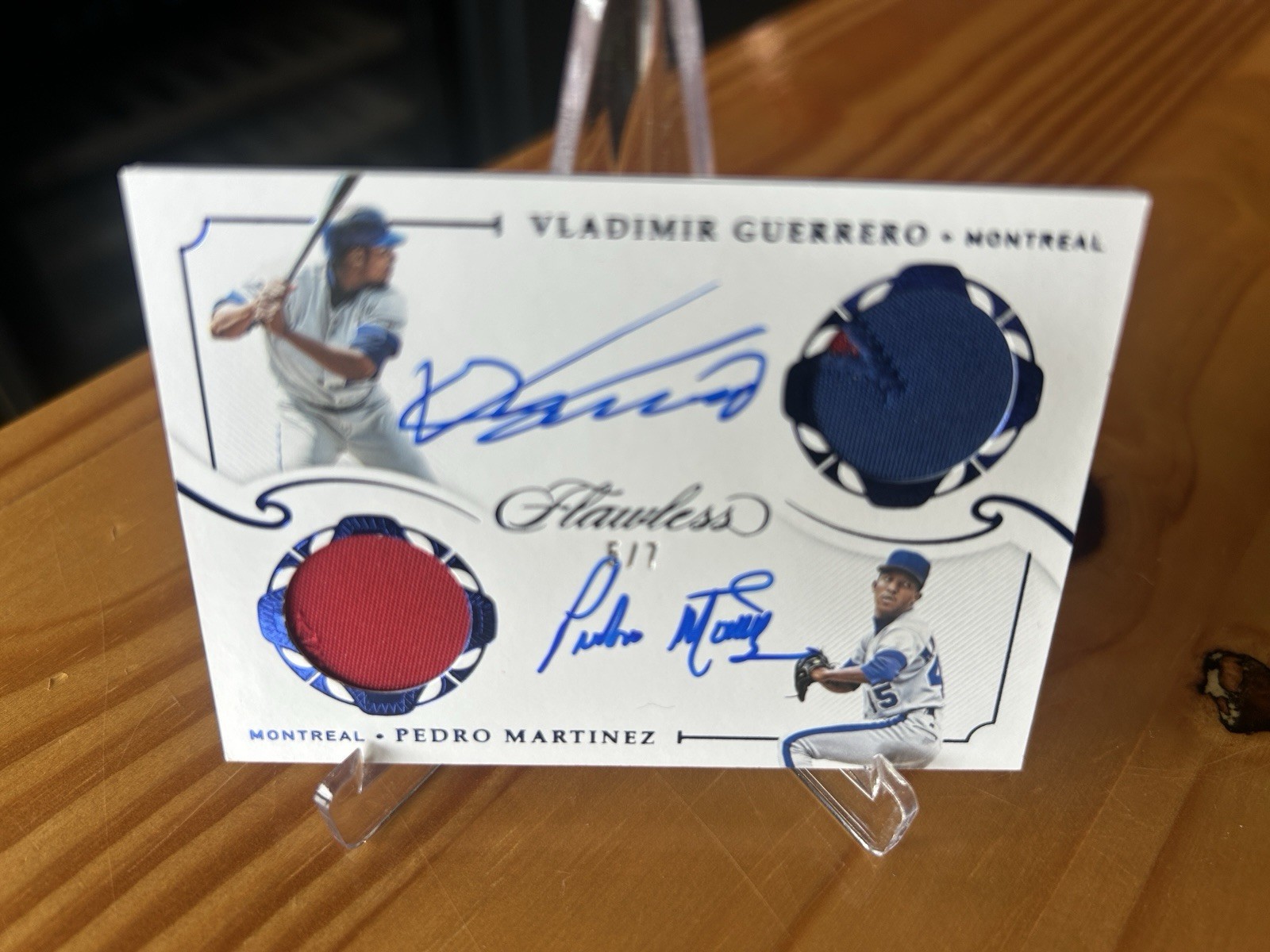 2019 Panini Flawless Pedro Martinez & Vladimir Guerrero Dual Auto /7 Relic view 7