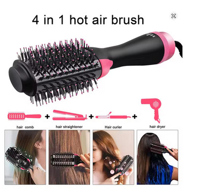 One Step Hair Dryer Brush 1000W Ionic Volumizer Hot Air Comb Styler Anti-Frizz