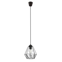 Pendelleuchte Schwarz Metall Draht Schirm Ø 19 Cm E27 HäNgelampe Esstisch KüChe