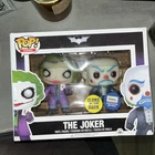 Funko Pop The Joker Bank Robber (2-pack) Gemini Collectibles GITD DAMAGED BOX