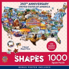 Masterpieces 1000 Piece Jigsaw Puzzle 250th Anniversary USA 27x27 72676