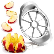 Edelstahl Apfelteiler Obstschneider Apfelausstecher 3 in 1 spülmaschinenfest