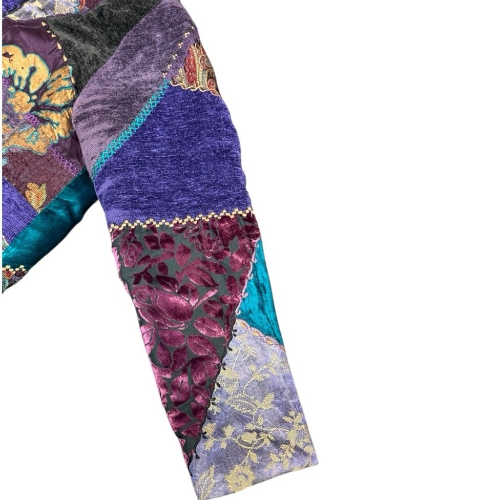 Tapestry Patch Boho Luxe Patchwork Jacket Tapestr… - image 12