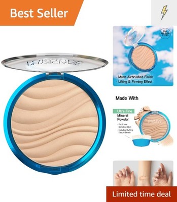 Mineral Wear Talc-Free Airbrushing Pressed Powder, Full Coverage Mineral Face...