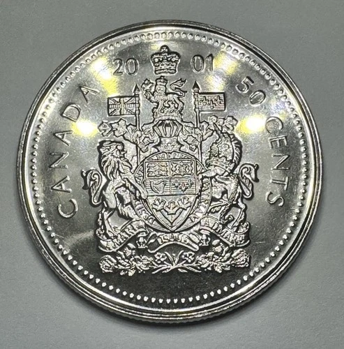Photo of a 2001 Canada 50 Cents from an eBay listing that sold on Jul 4, 2026