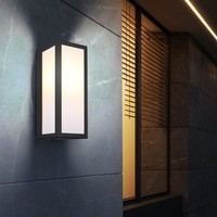 Hauswandleuchte Fassadenlampe Wandlampe 1Xe27 Opal Metall Schwarz AußEnleuchte