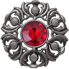 Scottish Thistle Kilt Fly Plaid Brooch For Men Celtic Knot Pin Brooch Antique