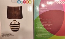 2 Stück Tischleuchten Keramik schwarz/silber neuwertig