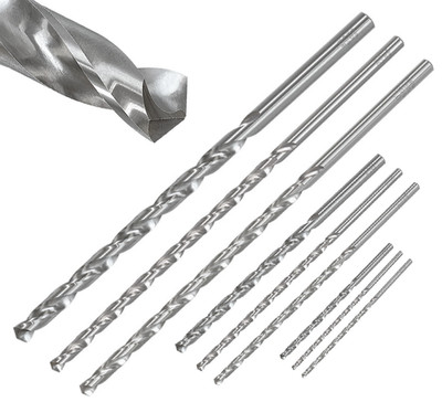 HSS Bohrer Extra Lang Verlängert Spiralbohrer Metallbohrer geschliffen Metall