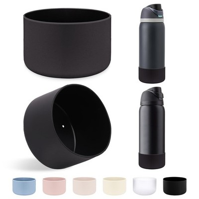LUCKINEE 2Pcs Protective Silicone Boot Bottom Base Owala 32 Ounce, Blackx2 