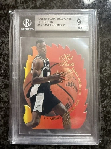 1996-97 Flair Showcase Hot Shots David Robinson #15 SSP Insert BGS 9 Mint