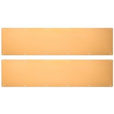 2pcs 8 x 34 Inches Aluminum Door Kick Plate for Exterior Front Door, Gold