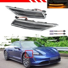2X SEITENBLINKER KOTFLÜGELLEUCHTE BLINKER KALRGLAS FÜR PORSCHE TAYCAN 2019-2025