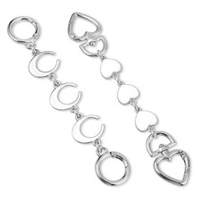 2 PCS Purse Charm Extender Chain Heart Moon Bag Extender Chain for Handbags,