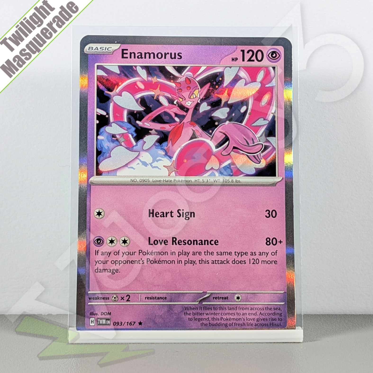 Pokemon TCG Card - Enamorus 93/167 Holo Rare | Twilight Masquerade (2024) TWM