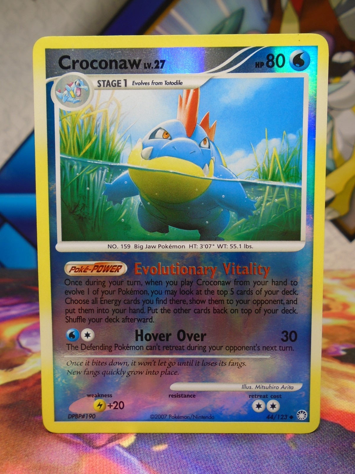 Croconaw 44/123 Reverse Holo - Mysterious Treasures - LP - Fast Free Shipping!