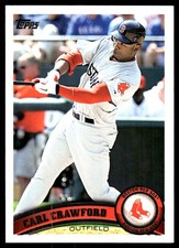 Carl Crawford 2011 Topps Update #US300 Red Sox MLB READ FREE SHIP AutographDen