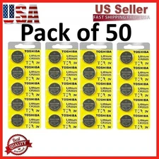 50 x New Original Toshiba CR2025 3V LITHIUM BATTERY BR2025 Watch Expire 2034