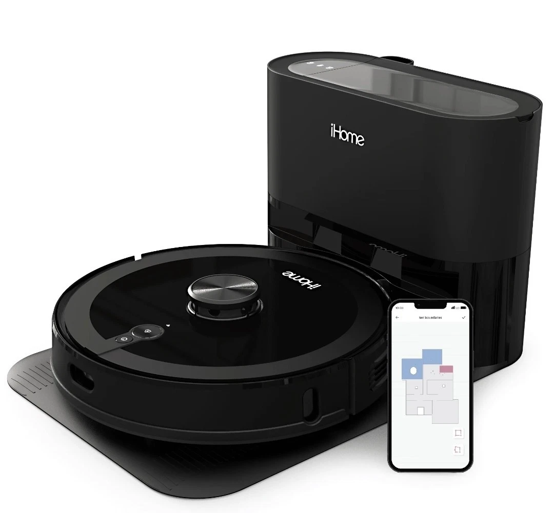 NOVA PRO iHome AutoVac Self Empty Robot Vacuum, LIDAR Mapping