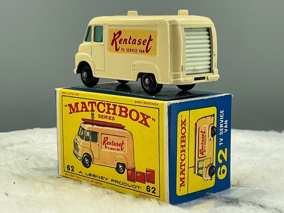 Furgoneta de servicio de TV Matchbox 1963#62 vintage, como nueva, en caja todo original. Foto 3 de 4
