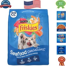 Purina Friskies Seafood Sensations: Salmon, Tuna & Shrimp Dry Cat Food - 22 lb 1.86 per pound