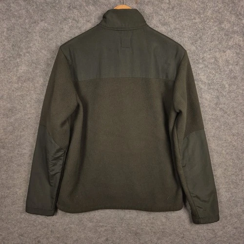 Vuori Morrow Sherpa Jacket Mens M Dark Green Full Zip Pockets Athleisure V537 image 2