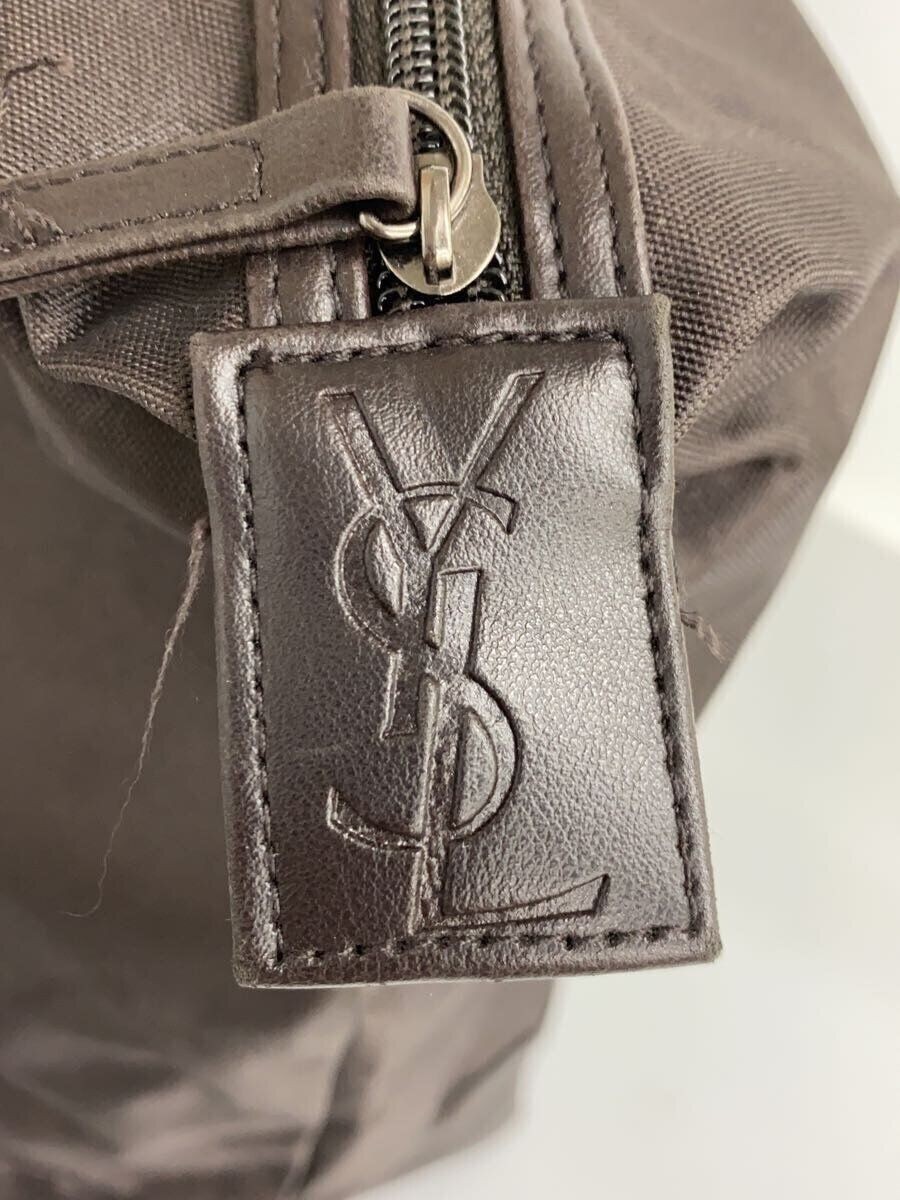 Borsa YVES SAINT LAURENT Boston nylon marrone tinta unita 4534 usata