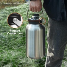 Stainless Steel 1 Gal Insulated Water Bottle For Hot & Cold Drinks