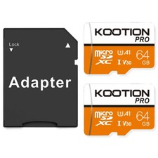 2 Pack 64 GB Micro SD Cards Micro SDXC Memory Micro SD Cards High Speed TF Card