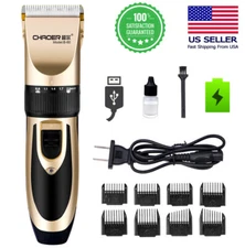 Rechargeable Electric Hair Clipper Trimmer Men Beard Shaver Haircut Grooming Kit