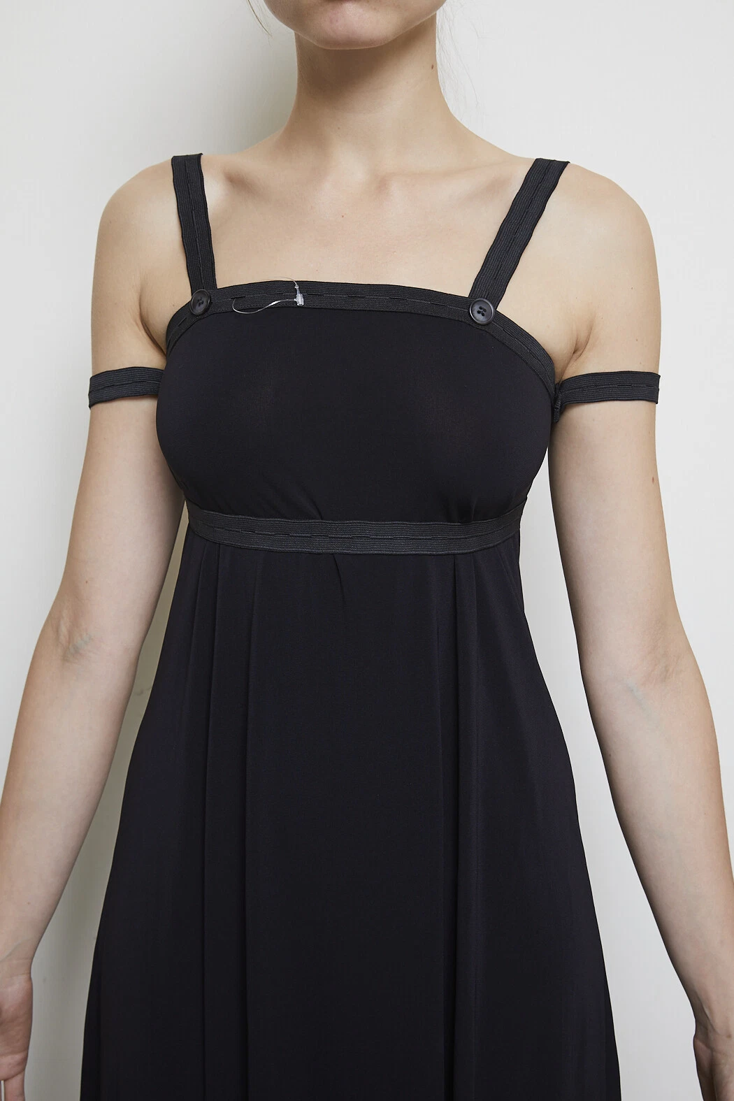 MAISON MARGIELA Abito MM6 Martin Margiela nero con spalline in fascia elastica. M (IT)