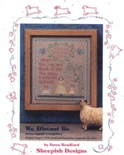 Cross Stitch Sheepish Designs We Distant Be Primitive Colonial Sampler  OOP RARE
