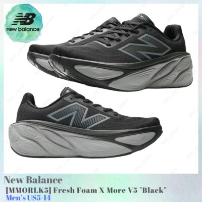 New Balance Fresh Foam X More V5 Black MMORLK5 Men's US5-14 NEW | eBay