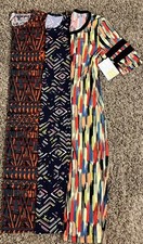 Lot of 3 Lularoe Women Simply Comfortable Dress XXS Julia Knee Short Sleeve