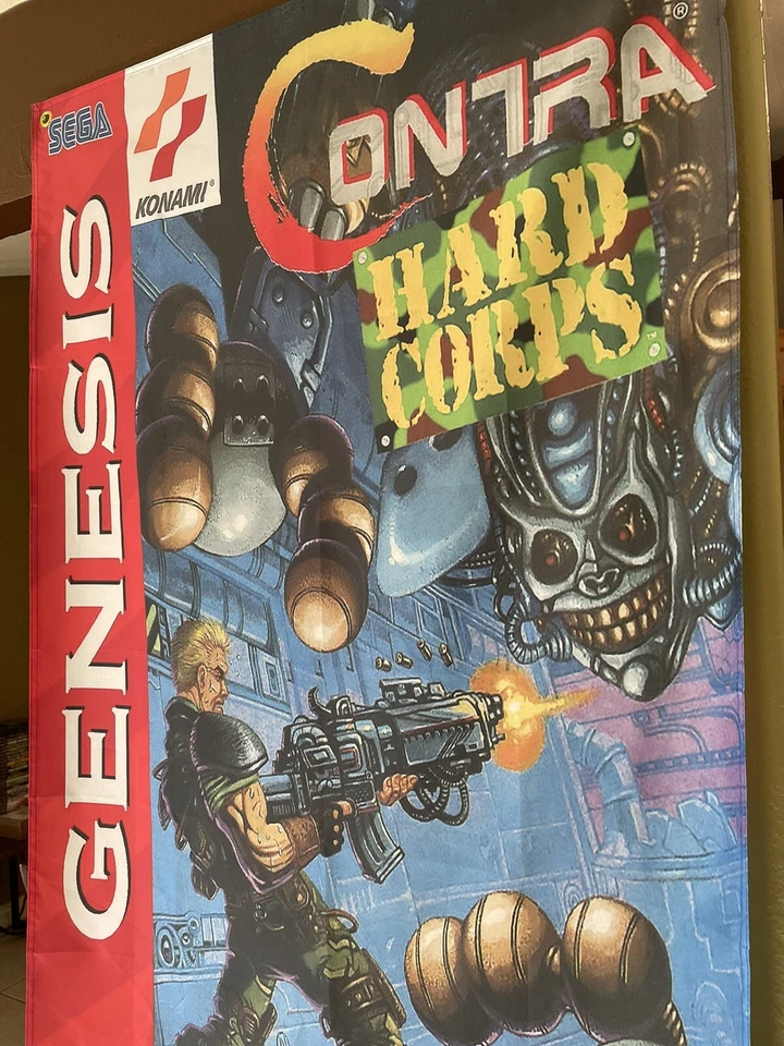 Contra Hard Corps 5ft Flag Sega Genesis 1994 Banner Poster Konami - Image 2 of 3