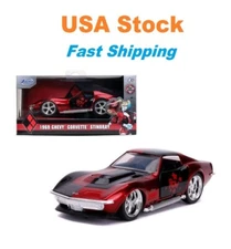 1969 DC Comics Chevrolet Corvette Stingray Harley Quinn Jada Diecast Car 5" 1:32