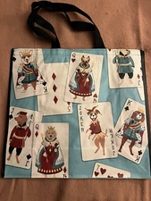 NEW TJX Shopping Bag HAPPY 😊 DOGS on CARDS Reusable Tote Bag