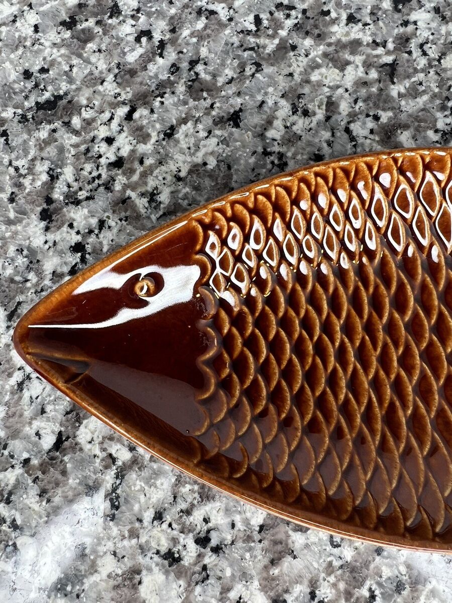 1958 Stig Lindberg's Fladen Fish Dish Stoneware MCM VTG 1958 Stig Lindberg's Fladen Fish Dish Stoneware MCM VTG