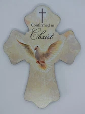 Confirmation Wall Cross from Glow Decor, 8", Wood, New in Package