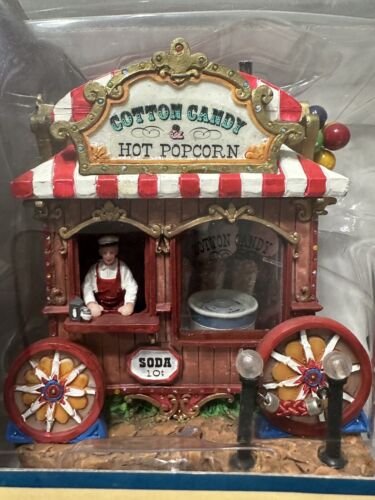 Lemax Village Collection Table Accents Cotton Candy Popcorn Stand Set 2004 - Picture 2 of 12