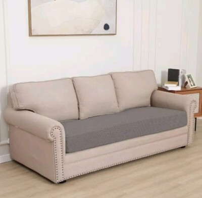  Easy-Going Stretch Oversized Sofa Cushion Slipcover Cover Taupe DHS9081 NEW